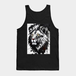 Ink Style Lion Tank Top